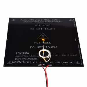 3D Printer Parts MK2A Heated bed 300*300*2.0mm 12V RepRap RAMPS 1.4 PCB Hot bed+LED Resistor+Cable+Thermistors For Mendel MK2B