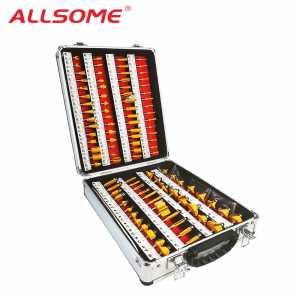 ALLSOME 100Pcs/Set 1/4 Inch Shank Tungsten Carbide Router Bit Woodworking Milling Cutter HT1192
