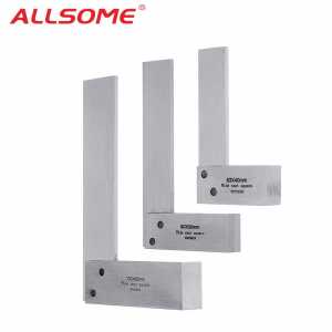 ALLSOME Machinist Square 90 Degree Right Angle Engineer Set Precision Ground Steel Hardened Angle Ruler HT2059-2064