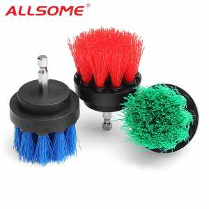 ALLSOME 2 Inch Electric Power Scrub Drill Brush Bathroom Surface Tile Cleaning Brush HT2816+