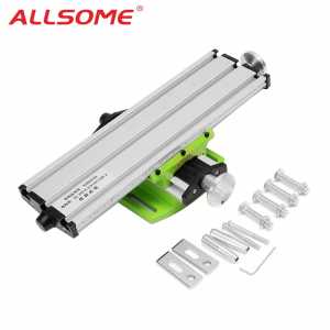 ALLSOME Mini Precision Milling Machine Worktable Multifunction Drill Vise Fixture Working Table Cross Slide Table