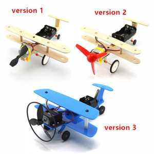 Electric Sliding Aircraft DIY Education Kit Student Small Invention Manual Material Science Model car Toy