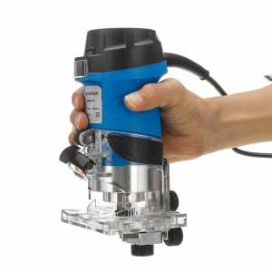ALLSOME 2200W 6.35mm Electric Laminate Edge Trimmer Mini Wood Router Carving Machine Carpentry Woodworking Power Tools