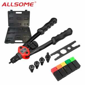 ALLSOME BT-606 Riveter Gun tool Hand Insert Rivet Nut Tool Manual Mandrels 6-32 8-32 10-24 1/4-20 HT2596