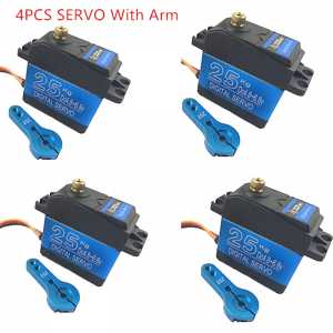 4PCS High Quality LX DS3325MG 25KG Digital Servo  Waterproof Version servo for RC 1/8 baja cars RC toys RC Helicopter motor