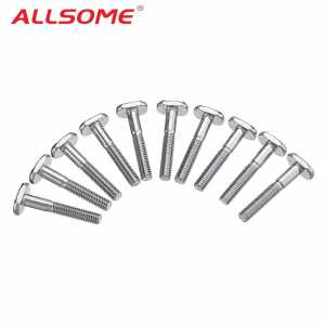 ALLSOME 10pcs M6x40mm T-Nut T Sliding Screws For 30 Series Miter Track Woodworking Tool HT2426