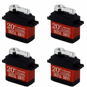 4 pcs Waterproof servo 20KG LX3218MG high speed Large Torque metal gear digital RC Servo baja servo for 1/8 1/10 Scale RC Cars