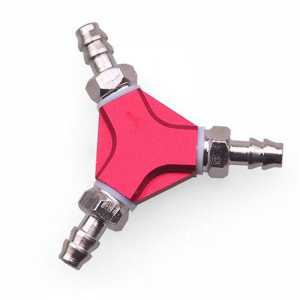5Pices Universal CNC 3-way Oil Joint Nozzle Fuel Filter Outlet Inlet for Gas Engine/ Fuel Tank Three colors optional