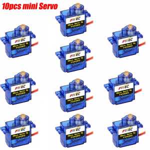 10pcs/Set Feetech Mini 9g Servo Micro Metal Gears Analog Rc Servo For RC Planes Fixed Helicopter Airplane Car Toy Parts Motors