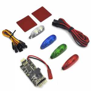 SL01 2-6S Night Flight LED Light Strip tail light W/ 5V/12V Control Board Module Set BB sound For RC Airplane FPV Racer Drone