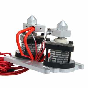 Geeetech Dual-head extruder 0.3mm-1.75mm Nozzle-MakerBot Dualstrusion,Hot End Replicator for 3D Printer RepRap  Mendel