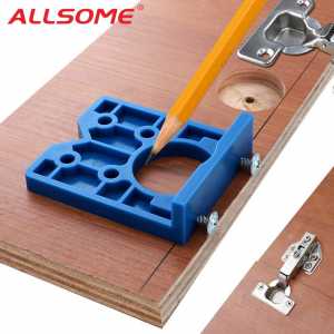 ALLSOME 35mm Hinge Jig ABS Hinge Installation Wood Drill Guide Hinge Hole Boring Furniture Door Cabinets Tool For Carpentry+