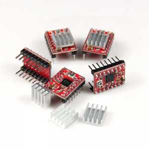 50pcs/lot Stepstick Reprap Stepper Motor Driver Pololu A4988 Module with Heatsink For 3D Printer