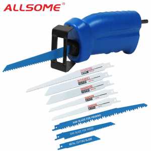 ALLSOME Reciprocating Saw Metal Cutting wood Cutting Tool electric drill attachment with 3 blades Power Tool Accessories HT1569