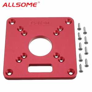 ALLSOME 120x120mm Woodworking  Aluminum Alloy Router Table Insert Plate Mounting Base Plate for MAKITA RT0700C WORX Aoben HT2801
