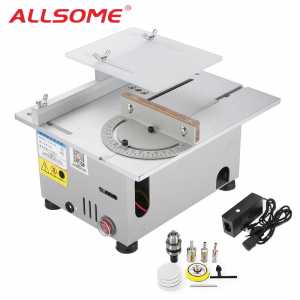 ALLSOME DC 12-24V T6 Mini Precision Table Saws DIY Wood Working Lathe Polisher Drilling Machine HT2828