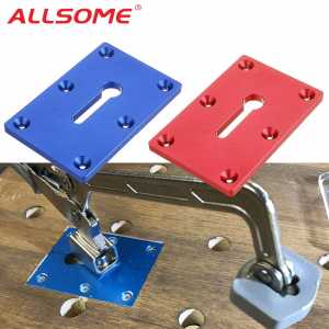 ALLSOME Aluminum Alloy Bench Clamp Plate Clamping Accessories Insert Plate for Bench Clamp Woodworking Tool HT2852