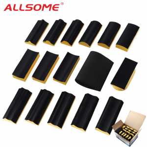 ALLSOME 16PC Sanding Pad Shaped Hand Sanding Block Base Sanding Disc Grinding Sponge For Hook & Loop Sandpaper Abrasive Tools