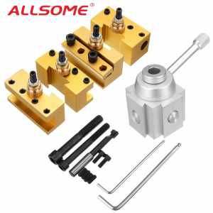 ALLSOME Quick Change Post Holder Kit Set Boring Bar Turning Tool Holder For CNC Mini Lathe HT2427