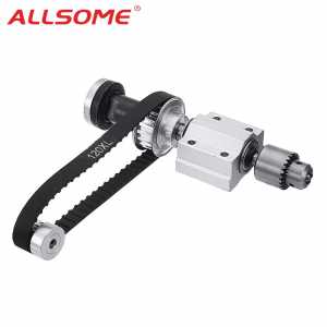 ALLSOME No Power Spindle Assembly Small Lathe Accessories Trimming Belt JTO/B10/B12/B16 Drill Chuck Set DIY Woodworking Cutting