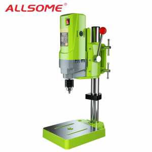ALLSOME 710W BG-5156E Bench Drill Stand Mini Electric Bench Drilling Machine Vise Mini Precision Milling Machine Worktable