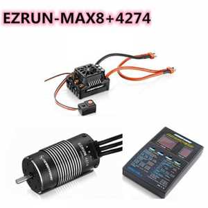 Hobbywing EzRun MAX8 150A 3-6S LiPo ESC & V3 4274 2200KV motor Power System Combo for 1/8th Touring Cars/Buggies/Monster Trucks