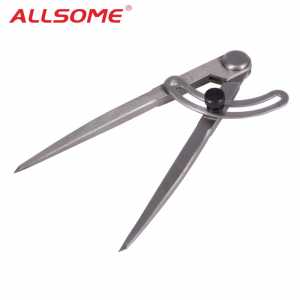 ALLSOME 150mm 200mm 250mm Measure Gauge Drawing Wing Divider Mark Flat Leg Design Layout Tool HT832