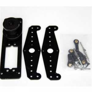 2019 New Rudder Servo Auxiliary Arm FM11-303 - Black (for 50cc petrol airplane)