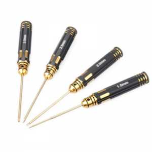 high speed steel Titanium Plated Screwdriver Inner Hexagon Screw Driver Repair Tool H1.5/2.0/2.5/3.0MM RC Model Cars Model Tools