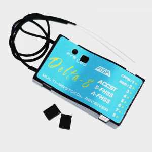 Original FrSky Delta 8 2.4G D8/V8 ACCST/S-FHSS/A-FHSS 8CH Receiver Compatible with Futaba Hitec AFHSS Systems