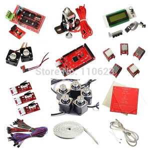Complete 3D printer starter kits Ramps1.4,LCD2004,heatbed MK2a,Nema17 stepper motor,A4988 driver,Aluminium Plate