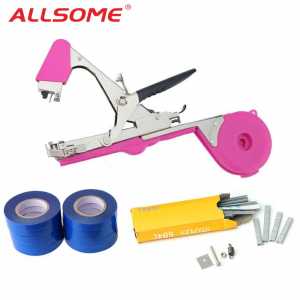 ALLSOME Plant Branch Tapetool Tapener Tapes Garden Tools Plant Tying Packing Vegetable Stem Strapping with 10 Roll Tapes HT2606