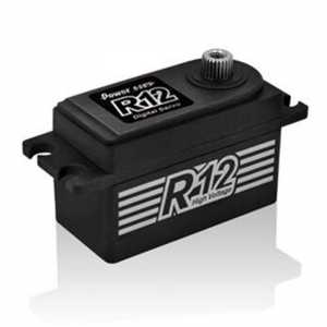 Power HD R12 12KG 6.0 ~ 8.4 DC Volts High Touque Brushless Matel Gear Servo Titanium & Alu for Rc 1/10 Electric Car