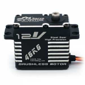5PC JX BLS-12V7146 12V 46KG High Precision Steel Gear Full CNC Aluminium Shell Digital Brushless Standard servo for RC Car Robot