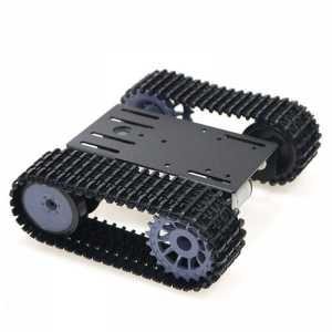 TP101 robot tank crawler chassis Arduino smart car with metal panel and DC 12V motor 170-350RPM speed diy