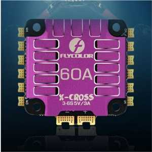Flycolor X-Cross 60A BLheli_32 3-6S 4in1 Brushless ESC w/ 5V BEC Output STM32F0 Processorfor RC Drone FPV Racing
