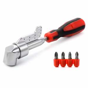 ALLSOME Professional Right Angle 90 Degree Rotary Handle Screwdriver for Phillips Adapter HT160