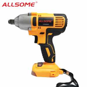 ALLSOME 18V Impact Wrench Brushless Cordless Electric Wrench Power Tool 320N.m Torque Rechargeable For Makita Battery