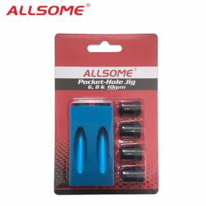 ALLSOME Woodwork Guide Oblique Hole Positioner 6/8/10mm 15 Degree Woodworking Locator Pocket Hole Jig HT1499
