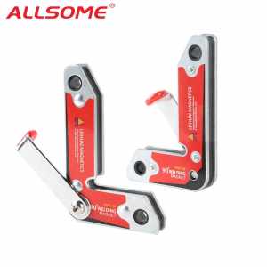 ALLSOME 2pcs Inside/Outside 90 Degree Neodymium Welding Magnets Holder/ Strong 30 60 90 Angles NdFeB Magnetic Clamp