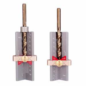 ALLSOME Drill Depth Gauge Drill Stop Measure Drill Point Angle Gauge Grinding Gage and Table Saw Height Gauge Woodworking Tool