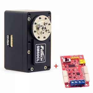 Feetech 12V 60kg Serial Control Smart Servo Motor Steel Gear 360 degree RS485 Servo SM60CL for Industrial robot control servo