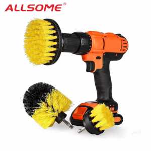 ALLSOME Power Scrubber Brush Drill Brush Clean for Bathroom Surfaces Tub Shower Tile Grout Cordless Power Scrub Cleaning Kit