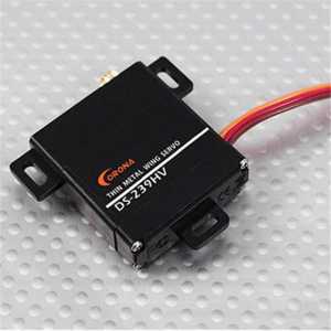 Corona DS239HV 6.0V/7.4V  0.14sec.60°/ 0.13sec.60°Digital Slim Wing Servo (Metal Gear) 4.6kg / 0.13sec / 22g with servo horns