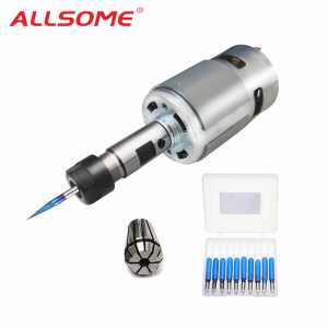 775 DC Motor 12-36V 4000-12000 RPM Ball Bearing Spindle Motor with ER11 Extension Rod Carving Knife for CNC Router Machine