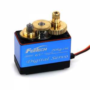 Feetech 20kg High Torque Servo Aluminum Case Metal Gears Digital Servo With 25T metal Arm for 1/8 1/10 rc car RC toys FS5323M