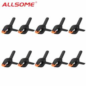 ALLSOME 10PCS 4 inch Woodworking Spring Clamps DIY Tools Plastic Nylon For Woodworking Hobbies Wood Clips