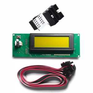 Yellow Color  Reprap smart LCD2004 display module with adapter for  Megatronics 3d printer control board