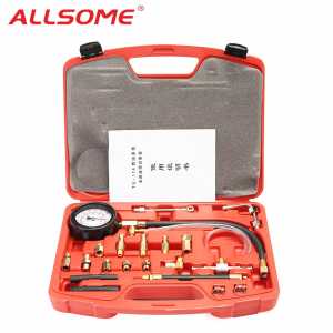 ALLSOME TU-114 140PSI Manometer Fuel Oil Pressure Tester Kit Injection Gauge Gasoline Tool HT2768