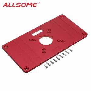 ALLSOME Woodworking 235x120mm Aluminum Alloy Router Table Insert Plate Mounting Base Plate for MAKITA RT0700C WORX HT2802